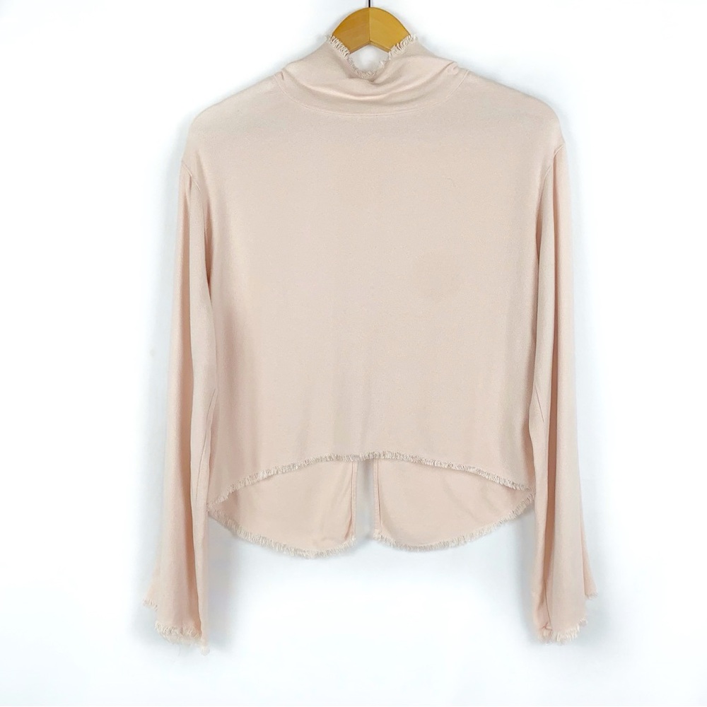 Anthropologie Cloth & Stone Blush Pink Button Back Blouse